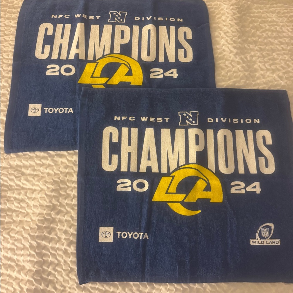 LA Rams S/2 Rally Towels-NWOT